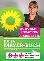 Titelblatt Flyer mit Julia Mayer-Buch.