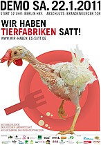 Aufruf zur Demo am 22.01.11, 12:00 Berlin Hbf., Nein zu Gentechnik, Tierfabriken und Dumping-Exporten!