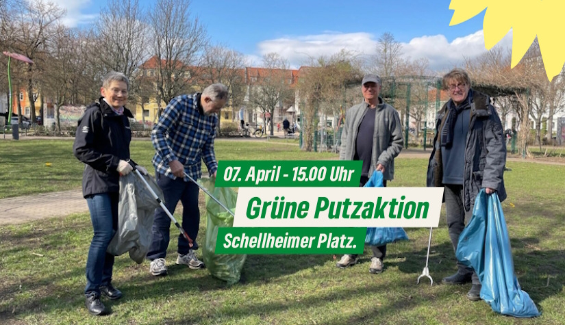 Voranzeige Putzaktion mit Müllsammlern auf dem Schelli