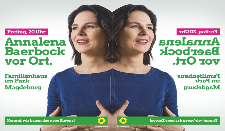 Ankündigung Annalena Baerbock im Familienhaus am 24.05. um 20 Uhr.
