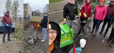 Bildercollage von der Aktion Sudenburg putzt sich