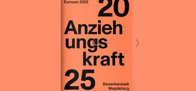 Screenshot von Onlinedarstellung des Bewerbungsbuches der Landeshauptstadt Magdeburg zur 2. Runde zur Kulturhauptstadt Europas.