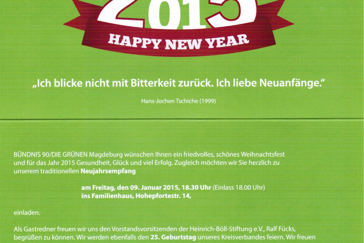 Einladung zum Neujahrsempfang