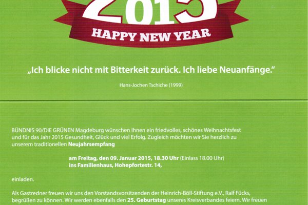 Einladung zum Neujahrsempfang