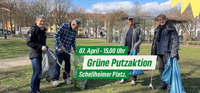 Voranzeige Putzaktion mit Müllsammlern auf dem Schelli