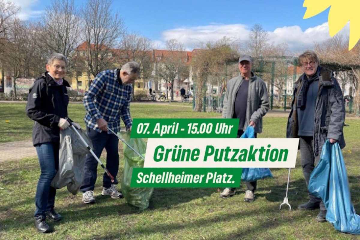 Voranzeige Putzaktion mit Müllsammlern auf dem Schelli