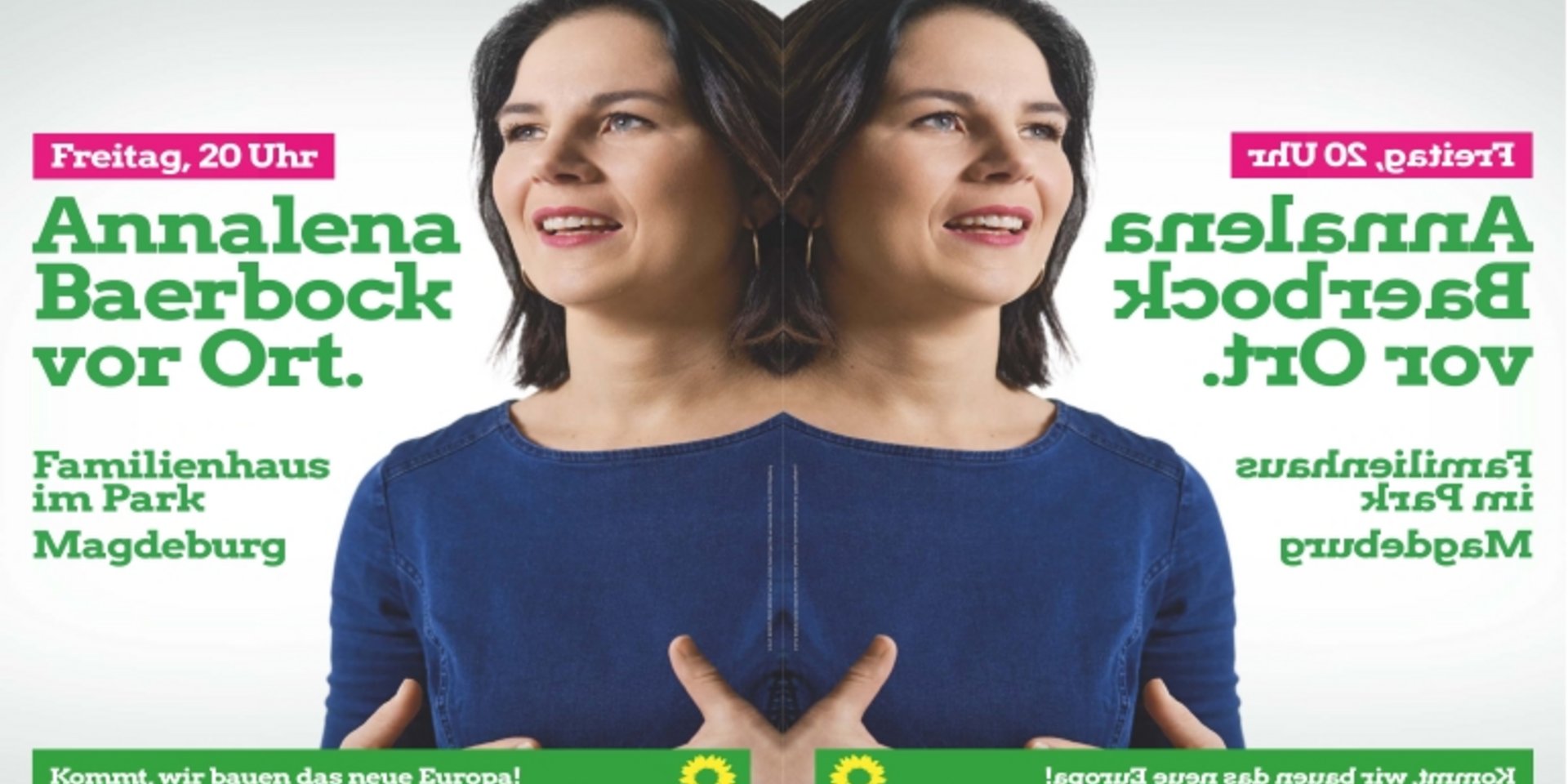 Ankündigung Annalena Baerbock im Familienhaus am 24.05. um 20 Uhr.