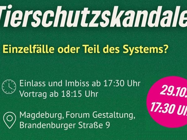 Einladung Veranstaltung "Tierschutzskandale"