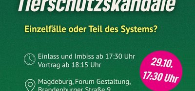 Einladung Veranstaltung "Tierschutzskandale"