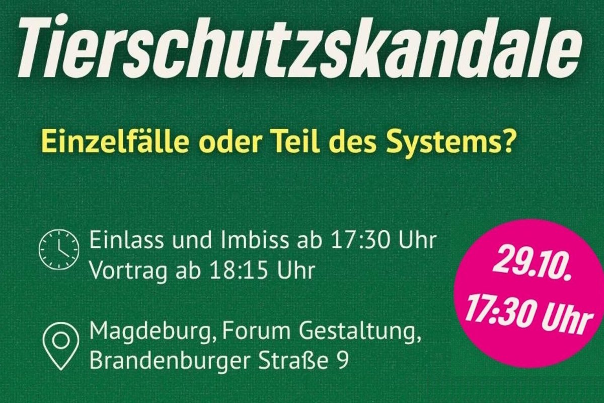 Einladung Veranstaltung "Tierschutzskandale"