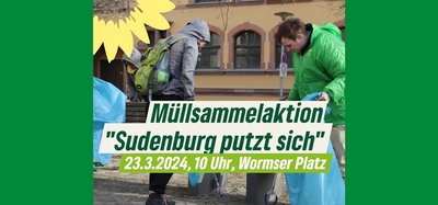 Grüne beim Müll sammeln in Sudenburg
