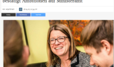 Screenshot Artikel zur Regionalkonferenz der Grünen zum Koalitionsvertrag.