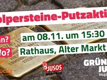 Stolpersteinputzaktion GRÜNE Jugend Magdeburg 2019