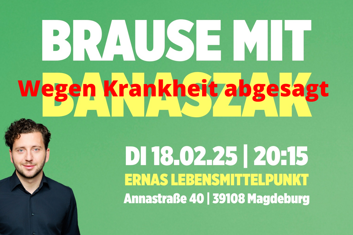 Absage Veranstaltung mit Felix Banaszak