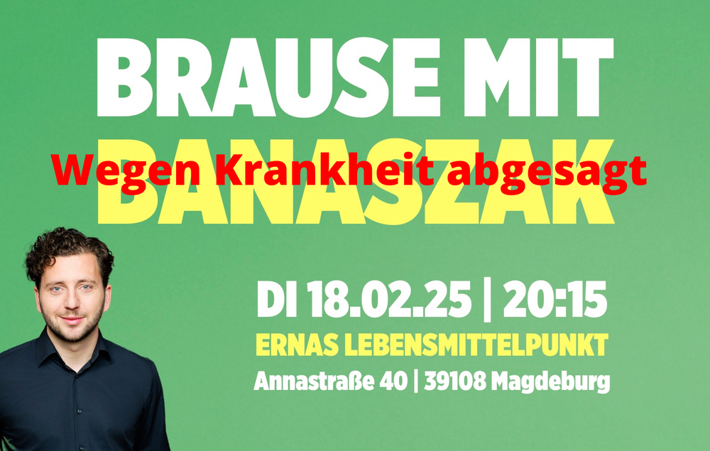 Absage Veranstaltung mit Felix Banaszak Absage Veranstaltung mit Felix Banaszak