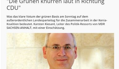 Artikel MDR Einschätzung zum Sonder-LDR Koalition.