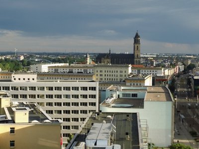 Blick vom Katharinenturm auf die Innenstadt.