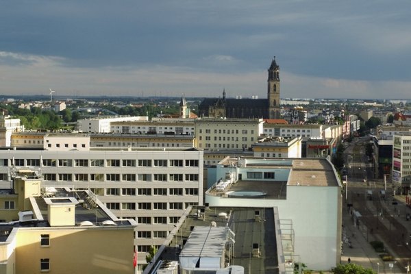 Blick vom Katharinenturm auf die Innenstadt.