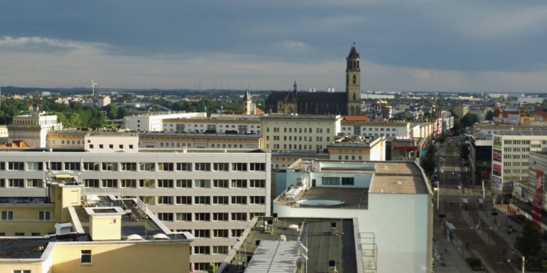 Blick vom Katharinenturm auf die Innenstadt.