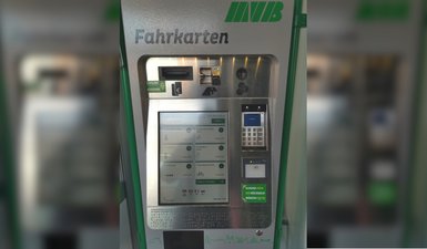MVB-Fahrkartenautomat im Fahrzeug