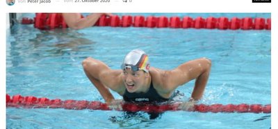 Screenshot Artikel auf swim.de zum Einstieg von Antje Buschschulte in die Politik