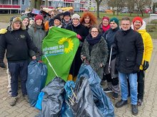 Gruppenfoto Stadtteilgruppe nachder Neujahrsputzaktion