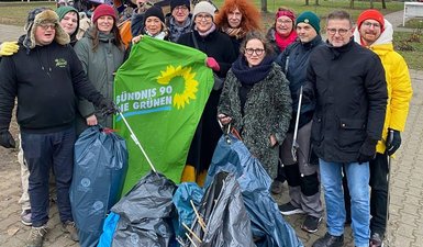 Gruppenfoto Stadtteilgruppe nachder Neujahrsputzaktion